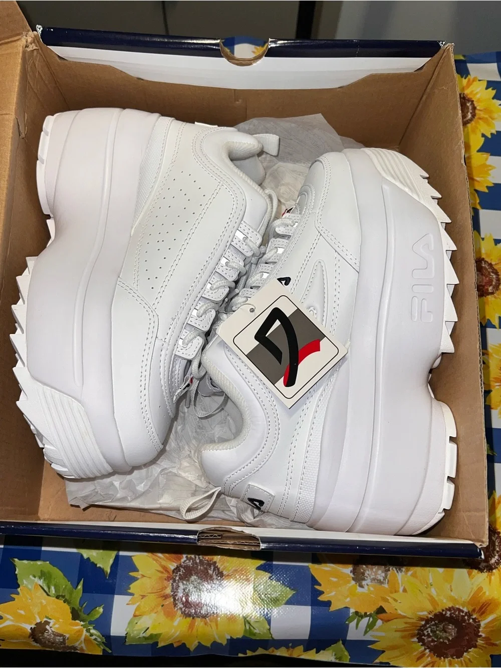 Fila White Women's Platform Sneakers - Chunky Sole